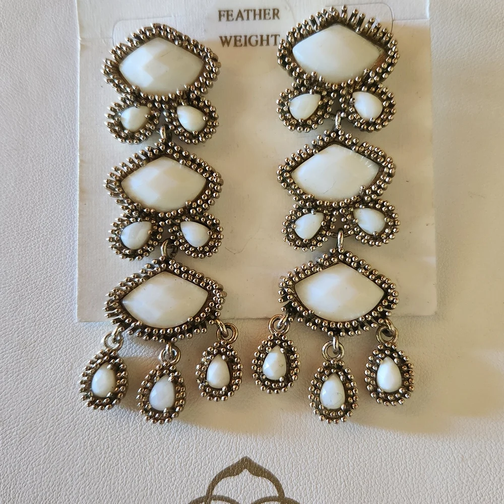 🌸RARE🌸 Vintage Kendra Scott Zoe Statement Earrings - Picture 2 of 6